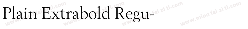 Plain Extrabold Regu字体转换